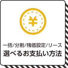 一括/分割/残価設定/リースから選べるお支払い方法